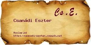 Csanádi Eszter névjegykártya