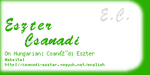 eszter csanadi business card